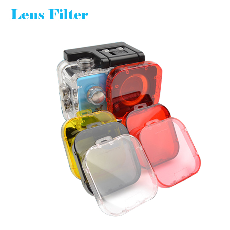 6 Colors Waterproof Lens Filter For GoPro Hero 3 Dive Protective Len Case Action Camera Filters For GoPro Cam Diving Accessories