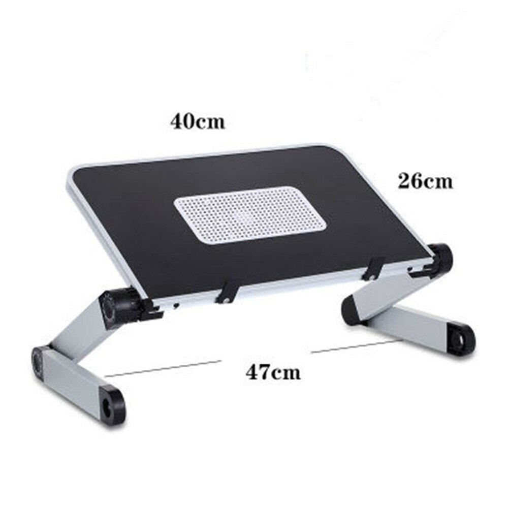 Aluminum Alloy Laptop stand book holder in bed height adjustable folding stand: black coolers 40x26