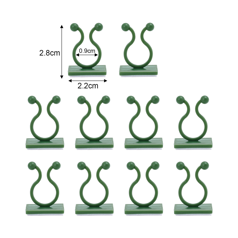 Clips de soporte para plantas de jardín, lazos para flores de orquídeas trepadoras, enredadera de tomate, accesorio de pared autoadhesivo Invisible de plástico, gancho de encuadernación: 4XL / Beige