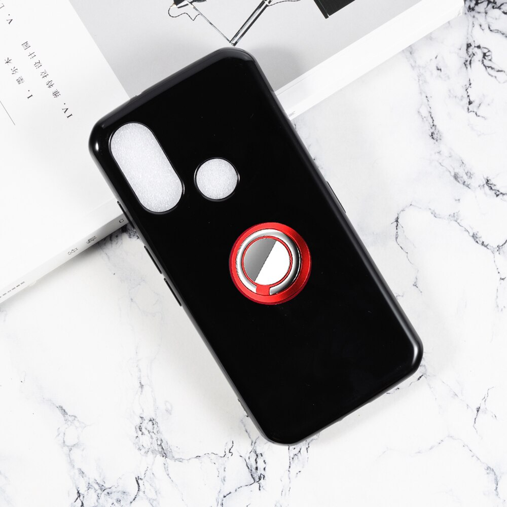 Metalen Ring Beugel Case Voor Kat S62 Pro Soft Soft Silicone Cover Voor Kat S62 Pro Couqe Fundas: Black Red Ring