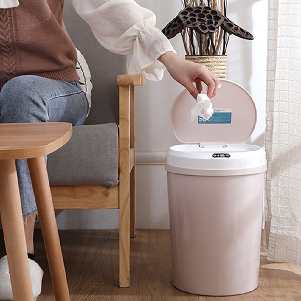 Automatic Touchless Intelligent Induction Motion Sensor Kitchen Trash Can Wide Opening Sensor Eco-Friendly Waste Garbage Bin