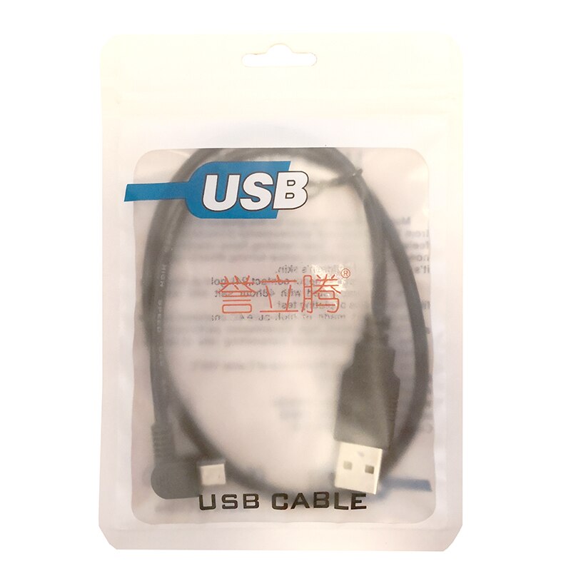 1.8M angled mini USB 5pin male to USB2.0 male data charging cable for GPS digital camera MP3 mp4