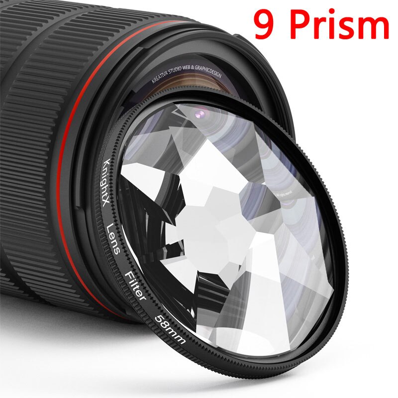 Knightx 9 Prisma 49Mm 52Mm 55Mm 58Mm 67Mm Camera Filter Split Dioptrie Roterende Verwisselbare Nummer van Camera Fotografie Uv Cpl: Add 72mm Adapter