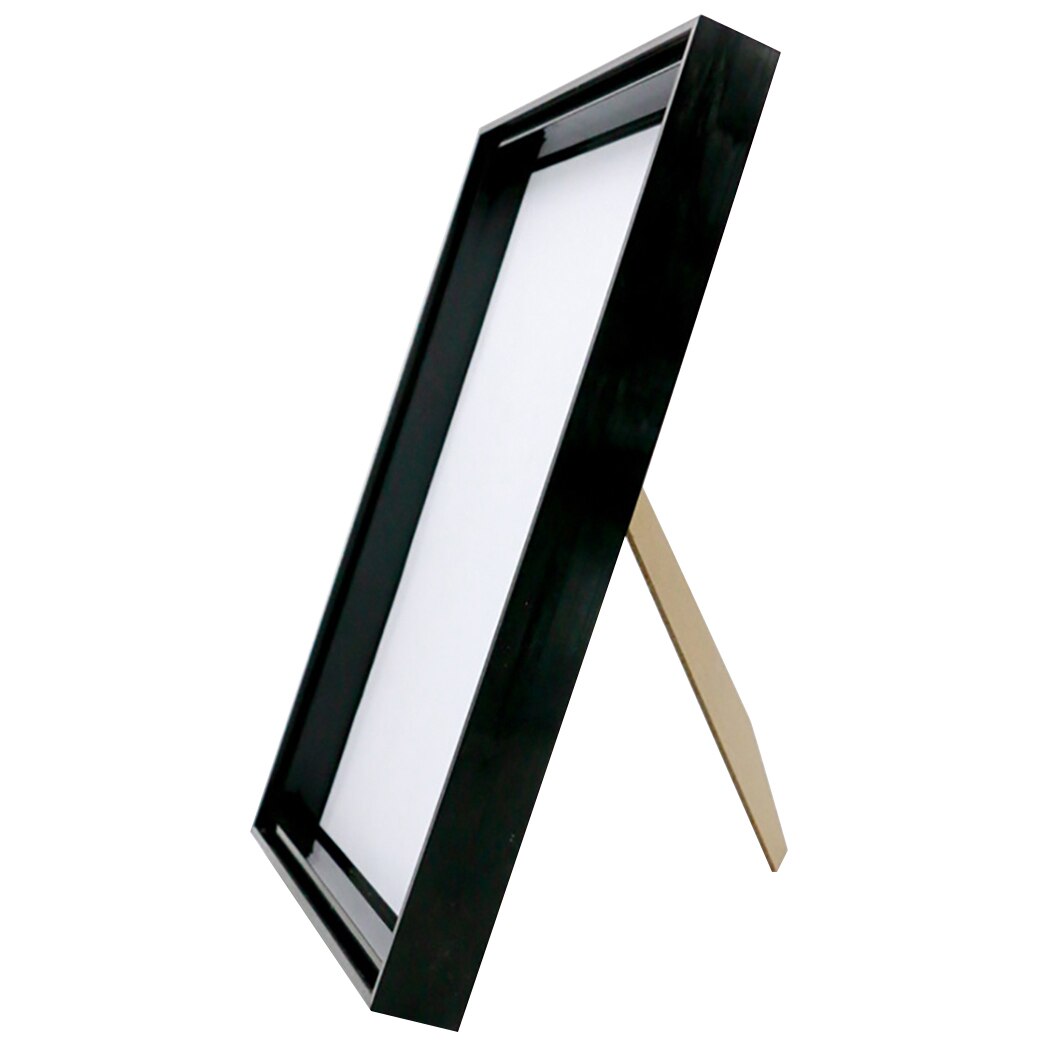 10in Shadow Box Frame Decoration Minimalist Display Shadow Box Picture Frame PVC Plastic DIY Desktop Vertical Photo Frame: Black