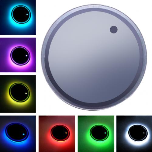 Universal LED Car Cup Holder RGB Light Mat Pad Drink Coaster Interior Decoration Car Cup Pad LED Car Atmosphere Light: Default Title
