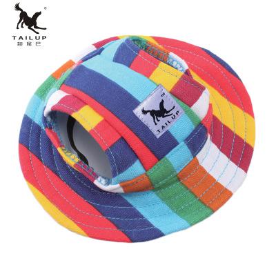 [TAILUP] Christmas pet products dog hat winter summer beach hats for dogs costume accessories littest cute pet cat hats: Stripe / 8.5x28cm