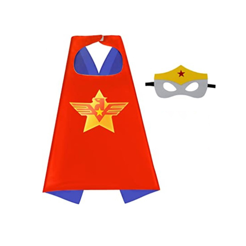 4 sets Superhero Capes masks for 3-10 Year Old girl Cartoon Dress Up Costumes Party Supplies Easter Halloween cloak