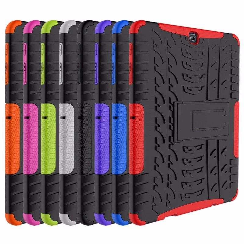 Funda rígida híbrida de TPU para tableta Samsung GALAXY Tab S2 9,7 SM T810 T815 T813 T819, carcasa resistente con película y bolígrafo