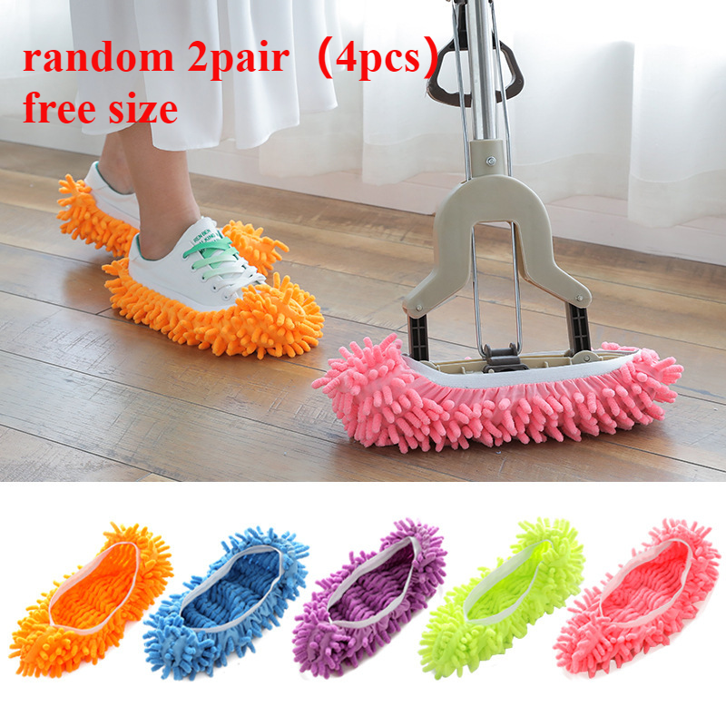 Multifunktions Boden Staub Reinigung Hausschuhe Schuhe Faul Wischen Schuhe Mopp Kappen Haus Hause Sauber Abdeckung Wischen Schuhe Reinigung Werkzeuge: Himmel Blau / 10Stck