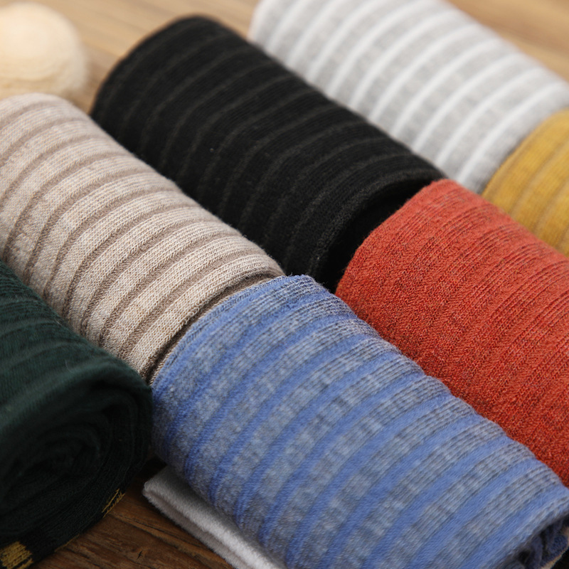 Elifashion koreaanse versie herfst & winter tube sokken retro dames sokken warm & ademend lange tube stapel katoenen sokken 2- voudig te dragen