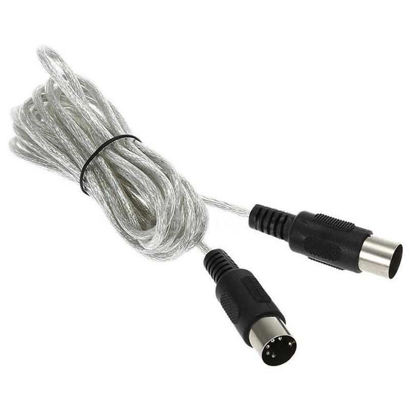 Electric Instruments Guitar Piano Keyboard MIDI Cable 3M/10ft MIDI Extension Cable Male To Male 5 Pin Plug Connector Synthesizer