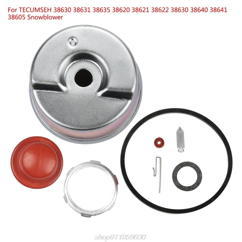 Carburetor Float Bowl + Needle Seat Kit + Primer Bulb for Tecumseh 631867 631021B 631021A 631021 36045A D15 20