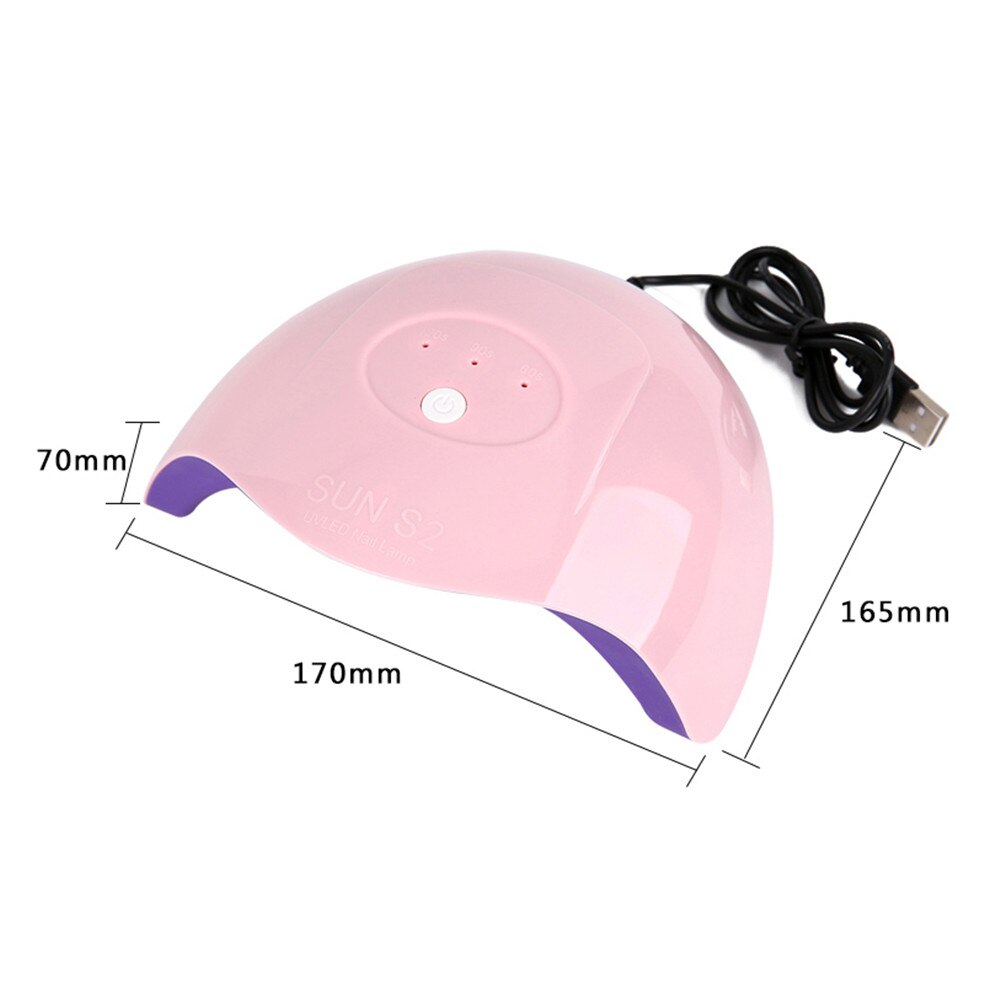 Secador de uñas portátil, lámpara UV LED de 36W, con Cable USB, para uso doméstico, esmalte de Gel Uv, 12 LED, herramienta de manicura artística