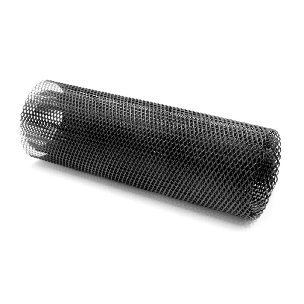 Universele doe-het-zelf hexagonale aluminium gaas grill afdekking auto bumper spatbord motorkap ventilatierooster net universeel zwart: Default Title