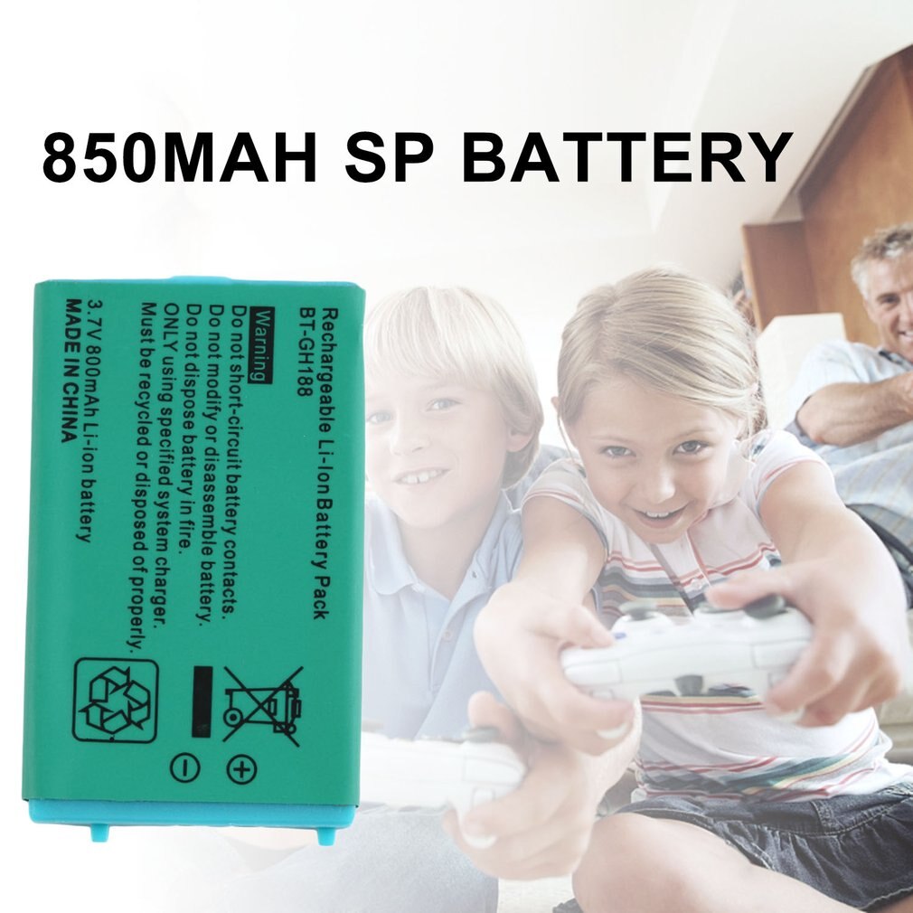 3.7v 850 mah genopladeligt batteri til nintendo til game boy advance sp-systemer med skruetrækker lithiumbatteri