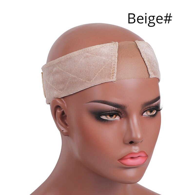 Nunify – bande de maintien pour perruque en velours pour femme, 1 pièce/lot, réglable, noir, Beige, café, brun: Lace Beige