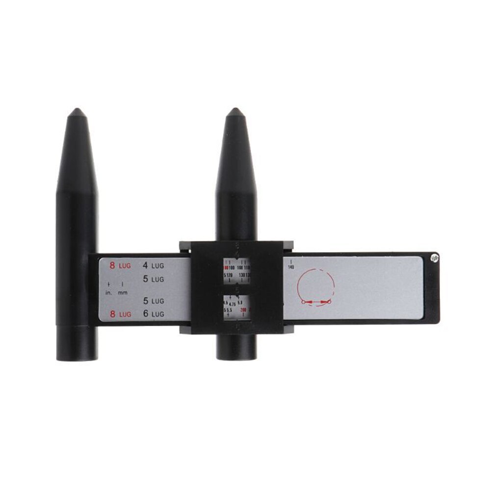 1PC Universal PCD Measuring Sliding Pitch Ruler Wheel Circle Tyre Diameter Gauge Meter Lug Bolt Hub Hole Distance Hand Tool