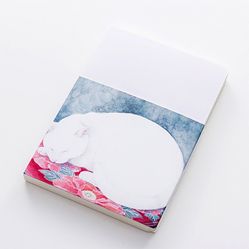 Cute Cat Notebook Paper Sketch Book Office School Supplies Blank Vintage Sketchbook Diary Drawing Painting 80 Sheet: Sleeping