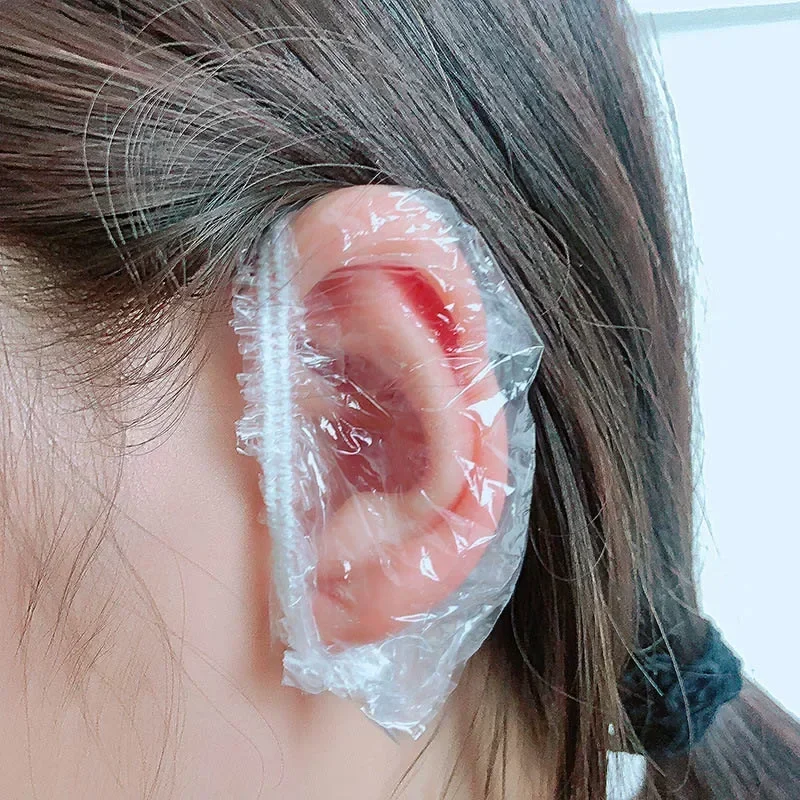 300Stck unisex Einweg Ohr Bucht Friseur Ohrenschützer Wasserdicht Klar Ohr Schutz Schlecht Dusche Ohrenschützer Reinigung Zubehör