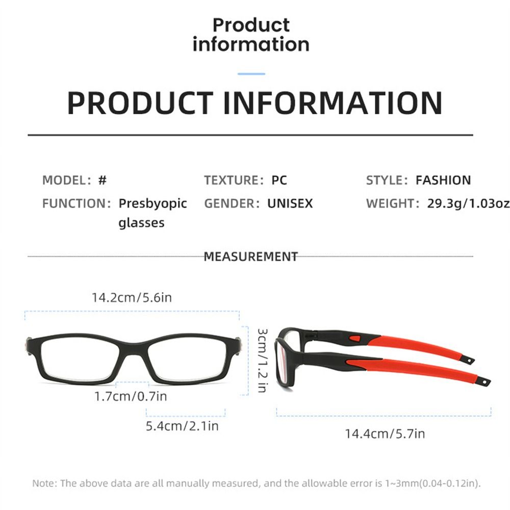 Sport Reading Glasses Women Men Vintage Plastic Regular Goggle Presbyopia Hyperopia Read Eyeglasses +1.0 +2.0 +3.0 +4.0 Glasses