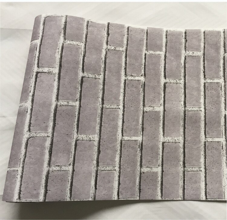 Papel tapiz con patrón de ladrillo 3D, no tejido, Retro, autoadhesivo, para decoración del hogar, sala de estar, dormitorio, 10M: Gris oscuro
