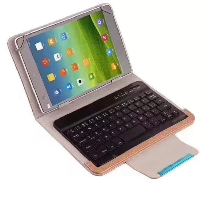 Universal Wireless Flache Bluetooth 3,0 Tastatur Für Tablet PU Ledertasche Stehen Abdeckung Für IPad 7 10 Zoll Für IOS android Windows