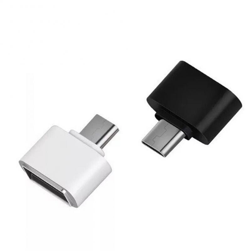 1Pcs Type C Naar Usb Otg Type-C Kabel Adapter Voor Samsung S10 Xiaomi Huawei Macbook Mobiele Telefoon kabel Adapter Zwart Wit