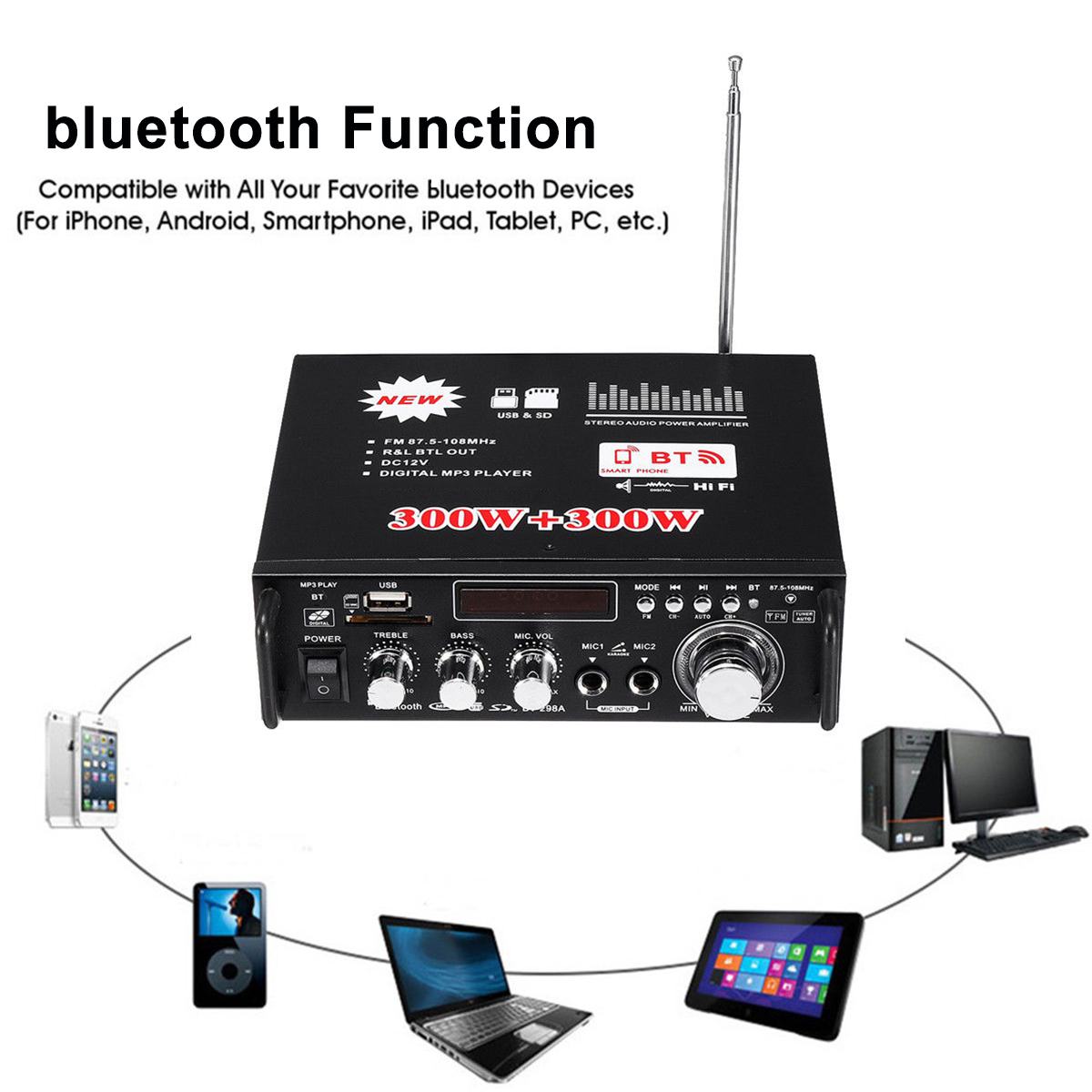 600w hjemmeforstærkere lyd bluetooth forstærker subwoofer forstærker hjemmebiograf lydsystem mini forstærker