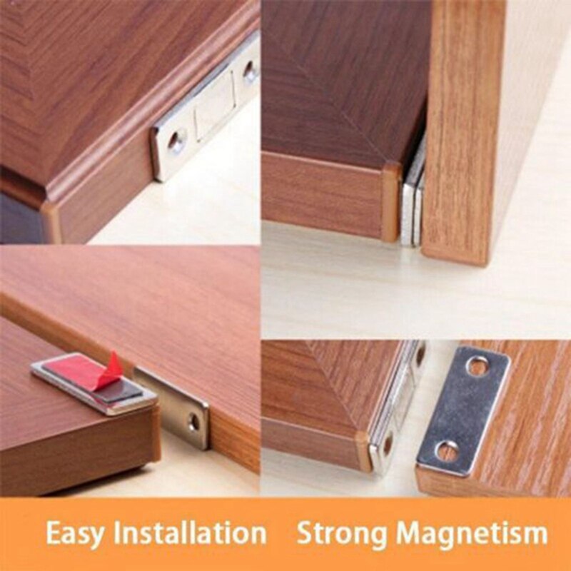 Magnetic Hidden Door Cabinet Closer Magnet Catches Door Stops With Screws Sticker For Cupboard Closet Furniture Tools