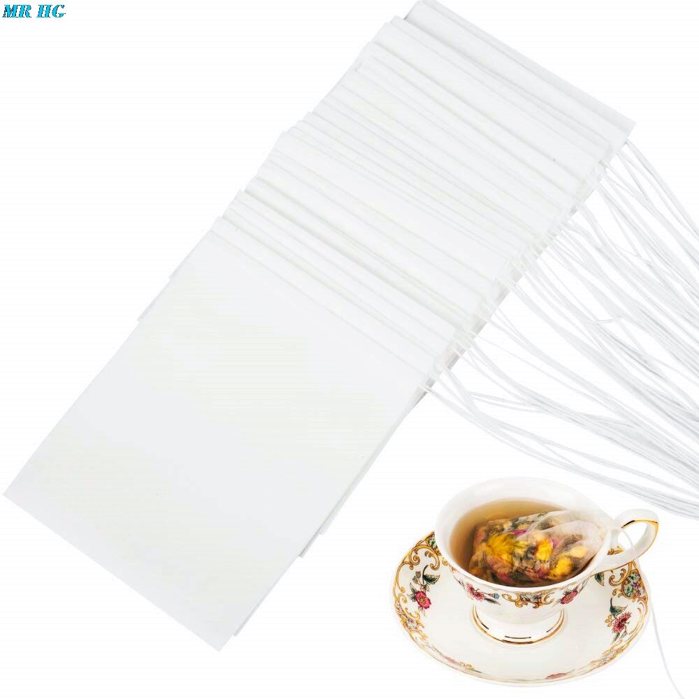 Kukurydzy z włókna filtr puste torebki herbaty PLA biodegradacji filtry robić kawy bezpieczeństwa w zakresie ochrony środowiska jedzenie-stopień sznurkiem torebki na herbatę 100 sztuk/partia