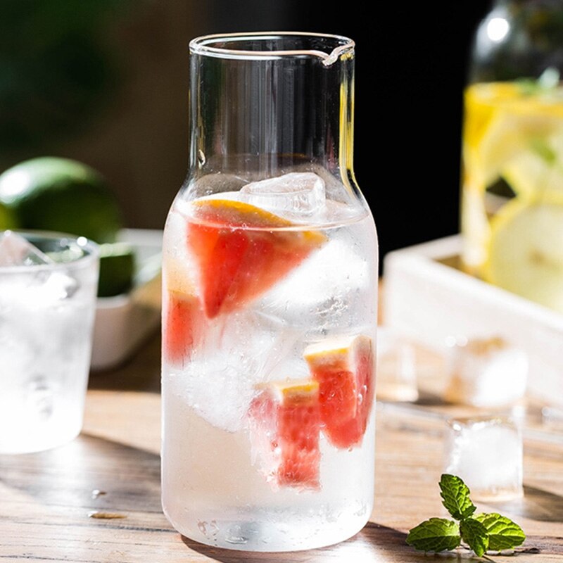 Water Karaf Met Tumbler Glas Koud Warm Water Fles Cup Sets Nachtkastje Water Pitcher Hoge Temperatuur Weerstand Fles