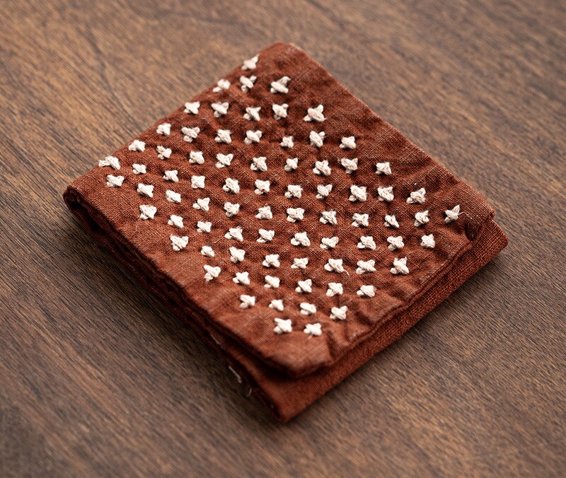 Handgemaakte Katoenen Linnen Vaatdoek Japanse Stijl Servetten Theeceremonie Plant Kleuring Serveren Thee Handdoek Accessoires: Linen napkins