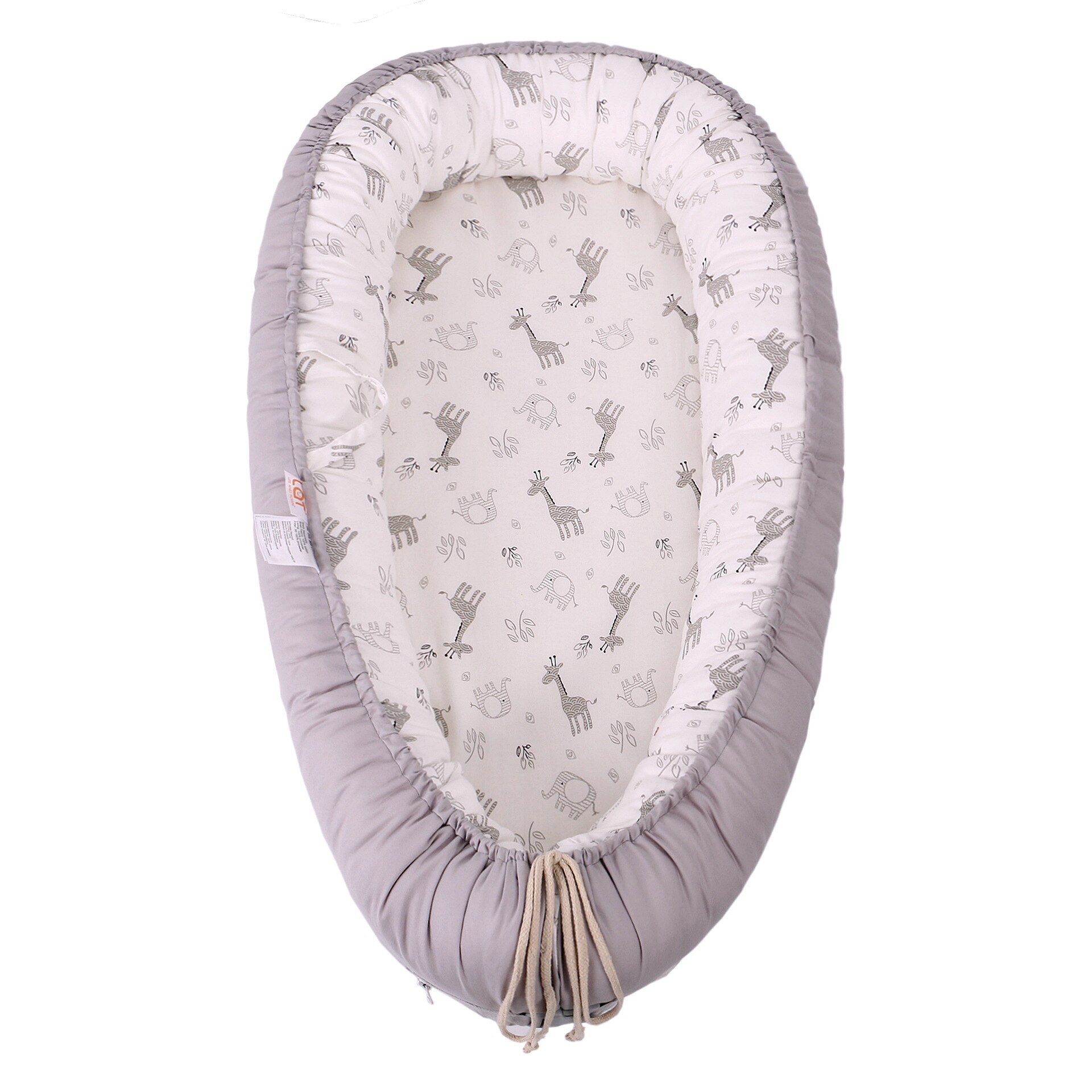 Abnehmbaren Baby Nest Laufstall Schlafzimmer Decor Kinder Kindergarten Bett Spielen Krippe Bettwäsche Wiege: grey giraffe