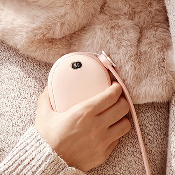 Portable USB Rechargeable Mini Heater with Temperature Display Travel Warmer Winter Hand Warmer