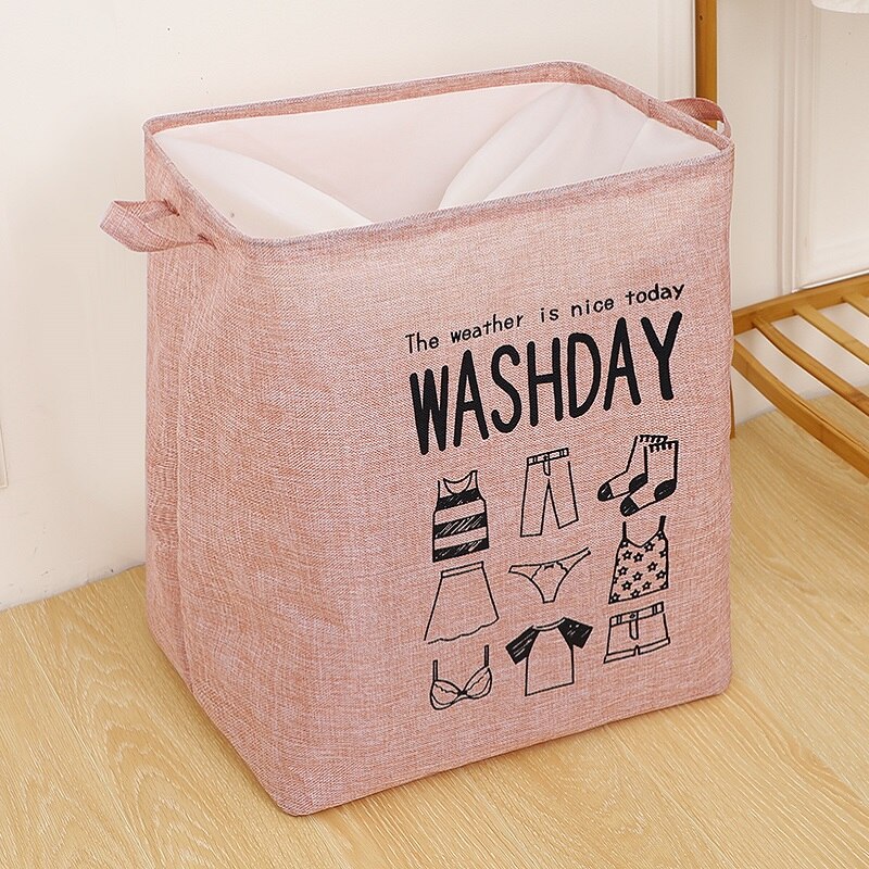 Cesta plegable para la ropa sucia, organizador para la ropa sucia, soporte para juguetes, bolsa de almacenamiento, barril de almacenamiento para artículos diversos de tamaño grande para el hogar: Pink
