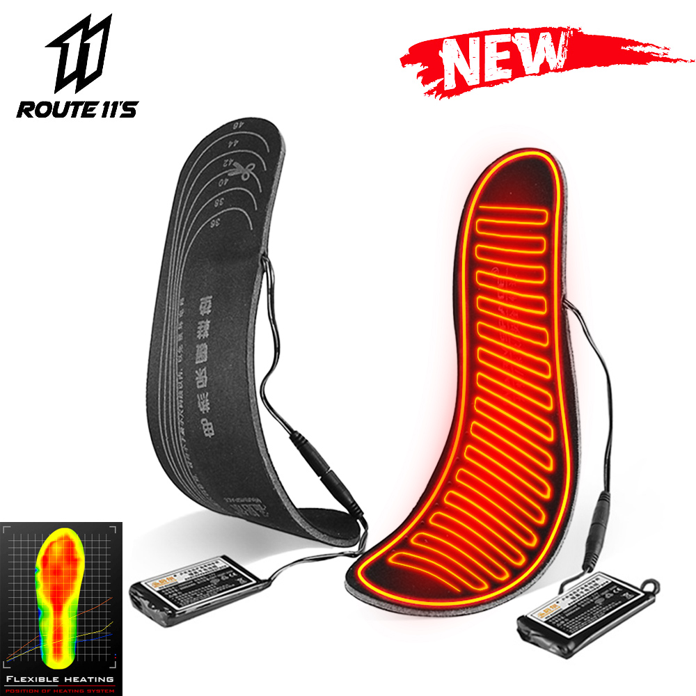 Motorcycle Boots Heated Insoles Battery Powered Winter Thermal Moto Motorcycle Shoes Electric Heating Insoles Keep Warm Unisex