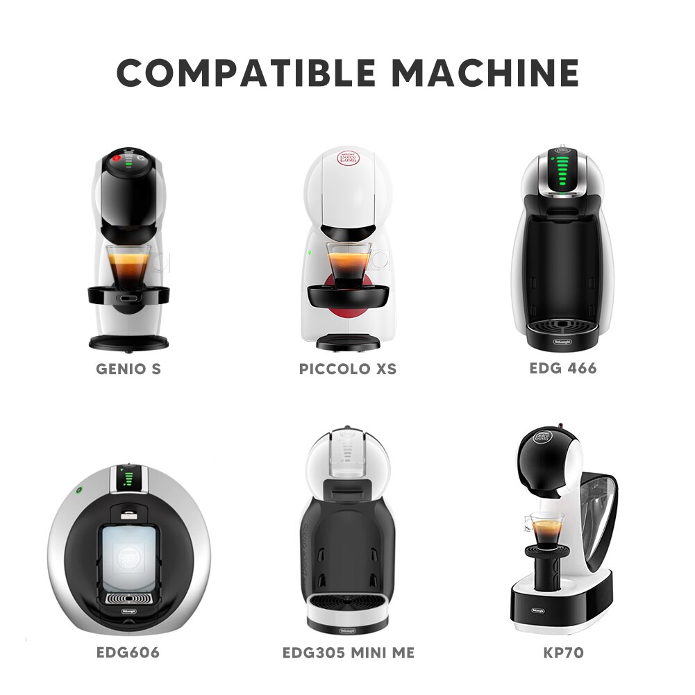 icafilas wiederverwendbarer Adapter für Dolce Gusto Piccolo xs Maker & für Nescafe Genio S Plus Nespresso Kaffeekapsel-Konvertierungshalter
