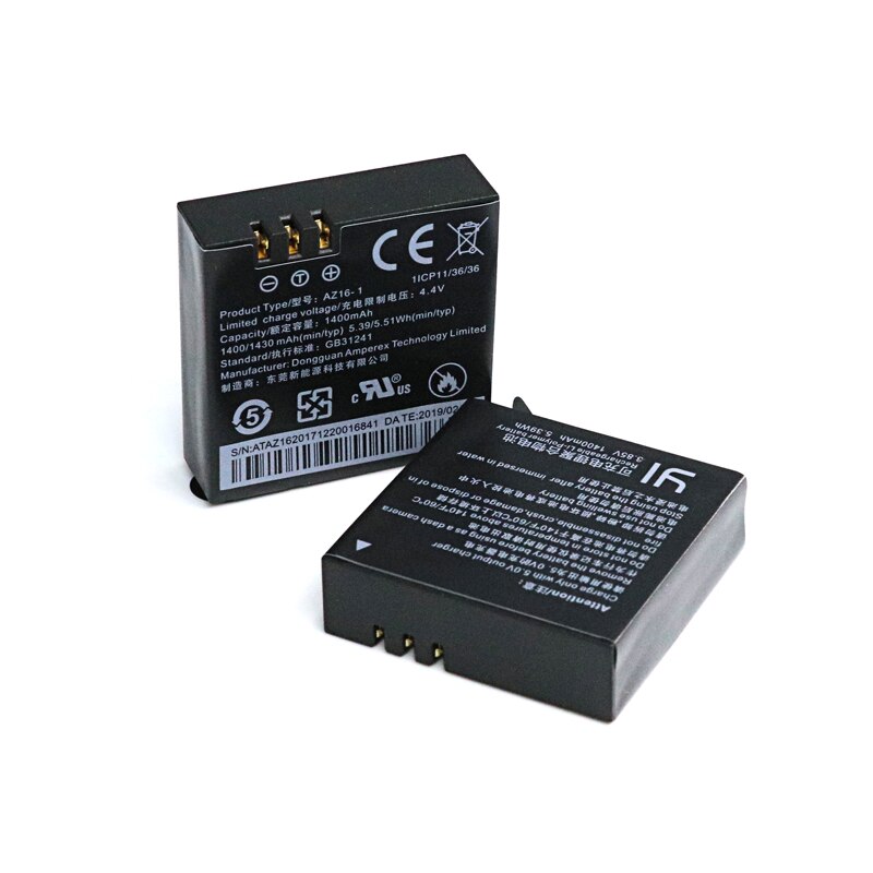 Cámara de Acción Original para Xiaomi Yi II yi 4k 4k, batería de az16-1, cargador LCD, az16-2, para Xiaoyi Lite Yi 360 VR