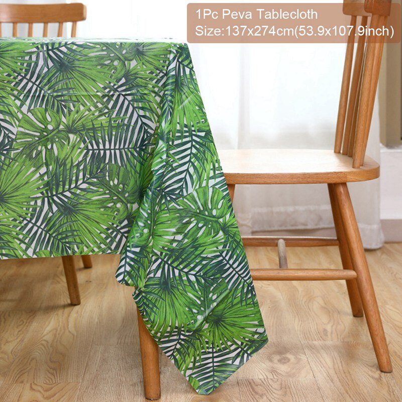 Dier Patroon Wegwerp Servies Decor Jungle Safari Party Leopard Ballon Verjaardag Party Decor Kids Jungle Feestartikelen: tablecloth style 5