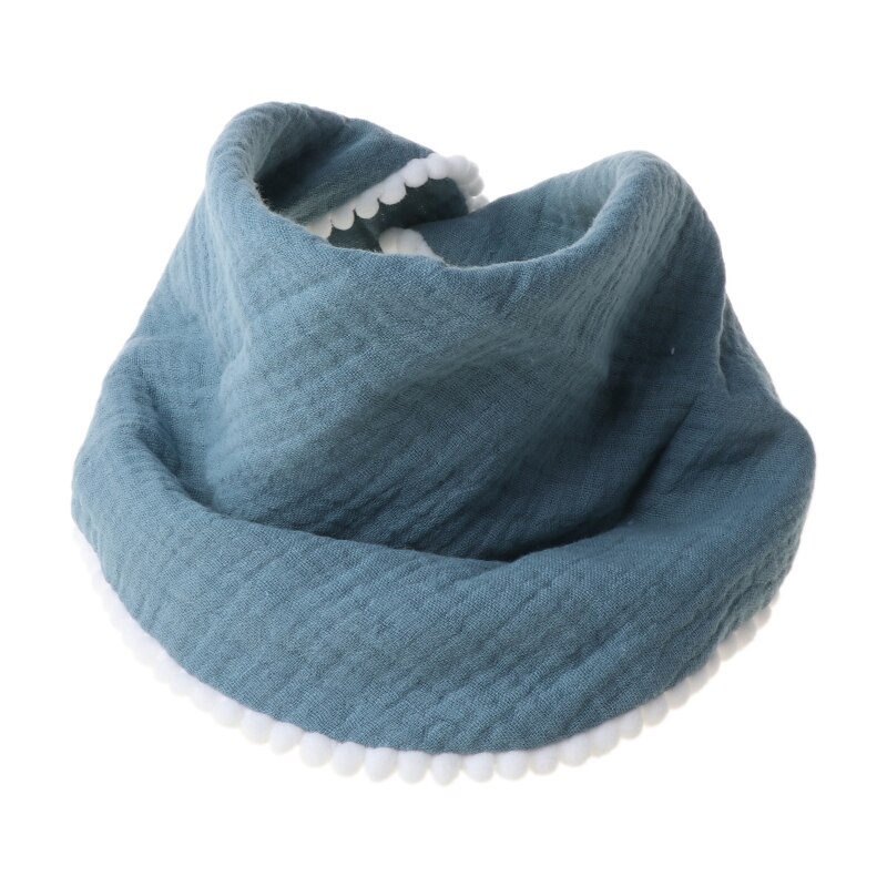 Baberos de algodón para bebé recién nacido, borla, toalla de alimentación de Saliva, triángulo de doble capa, bufanda
