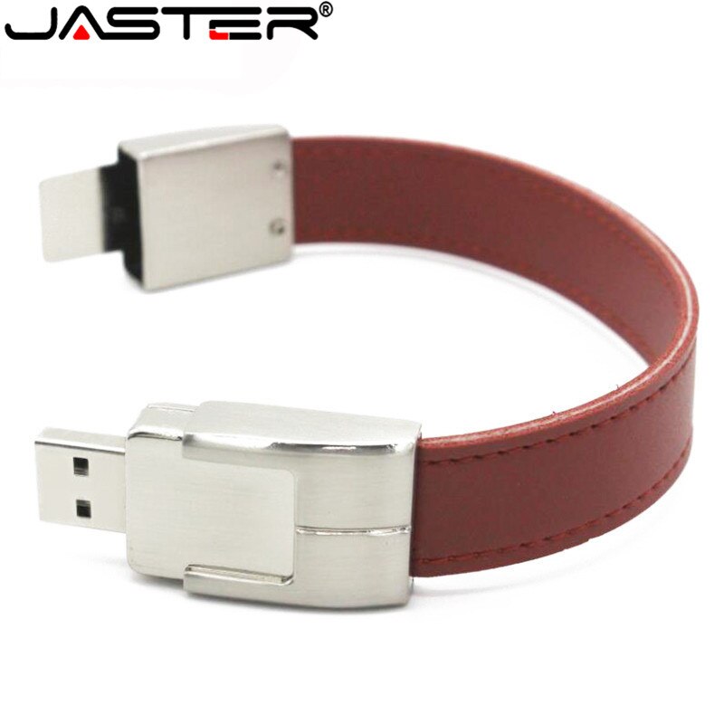 Bracelet en cuir JASTER clé USB clé USB 4GB 8GB 16GB 32GB USB 2.0 clés de mémoire Flash Bracelet stylo lecteur