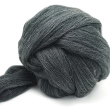 50g Super Fast felting Merino Wool in Needle Felt blended wool wool felt Mixed color dark grey wet felting