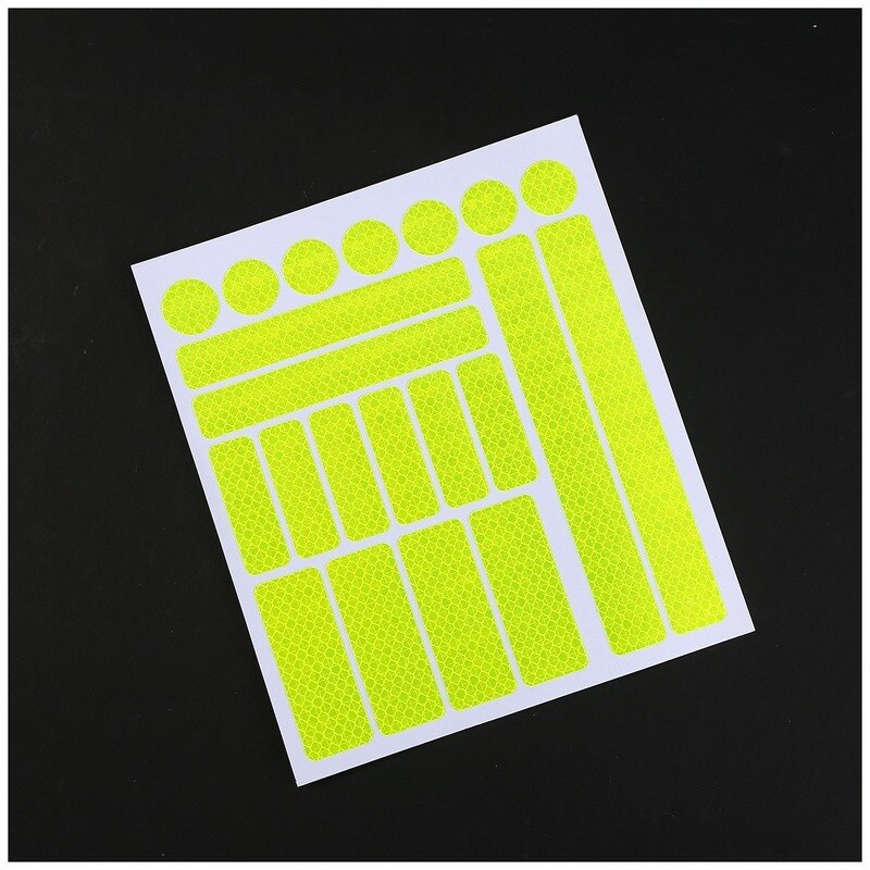 Mountain Bike Frame Reflective Strip Body Sticker Safety Sign Warning Reflective Sticker Safety Warning Reflective Sticker: green
