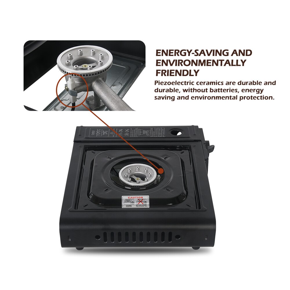 ITOP extérieur Portable Cassette cuisinière à gaz pique-nique Camping cuisinière batterie de cuisine gril cuisinière à gaz cuisinière équipement de cuisine noir IT-CLB