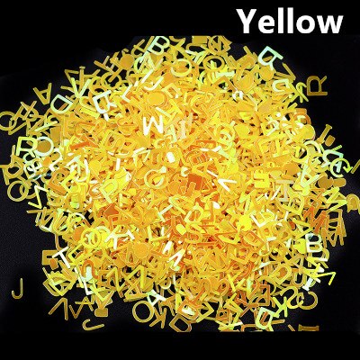 1Pack Brief Pailletten Form Füllung Werkzeuge Nagel Kunst Dekoration Diy Uv Epoxy Harz Form Zubehör Füllstoff Nagel Kunst Schmücken werkzeuge: Yellow 1Pack