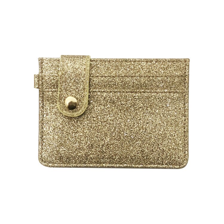 Funda universal para tarjetas de mujer y hombre, fina, con hebilla, para tarjetas, chica, rosa brillante: Gold