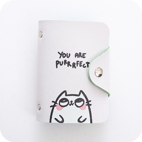 Leather Credit Card Holdert Protector Cute Cartoon ID Cards Card Case Studen Women Wallet Passport Business Card Holder: G