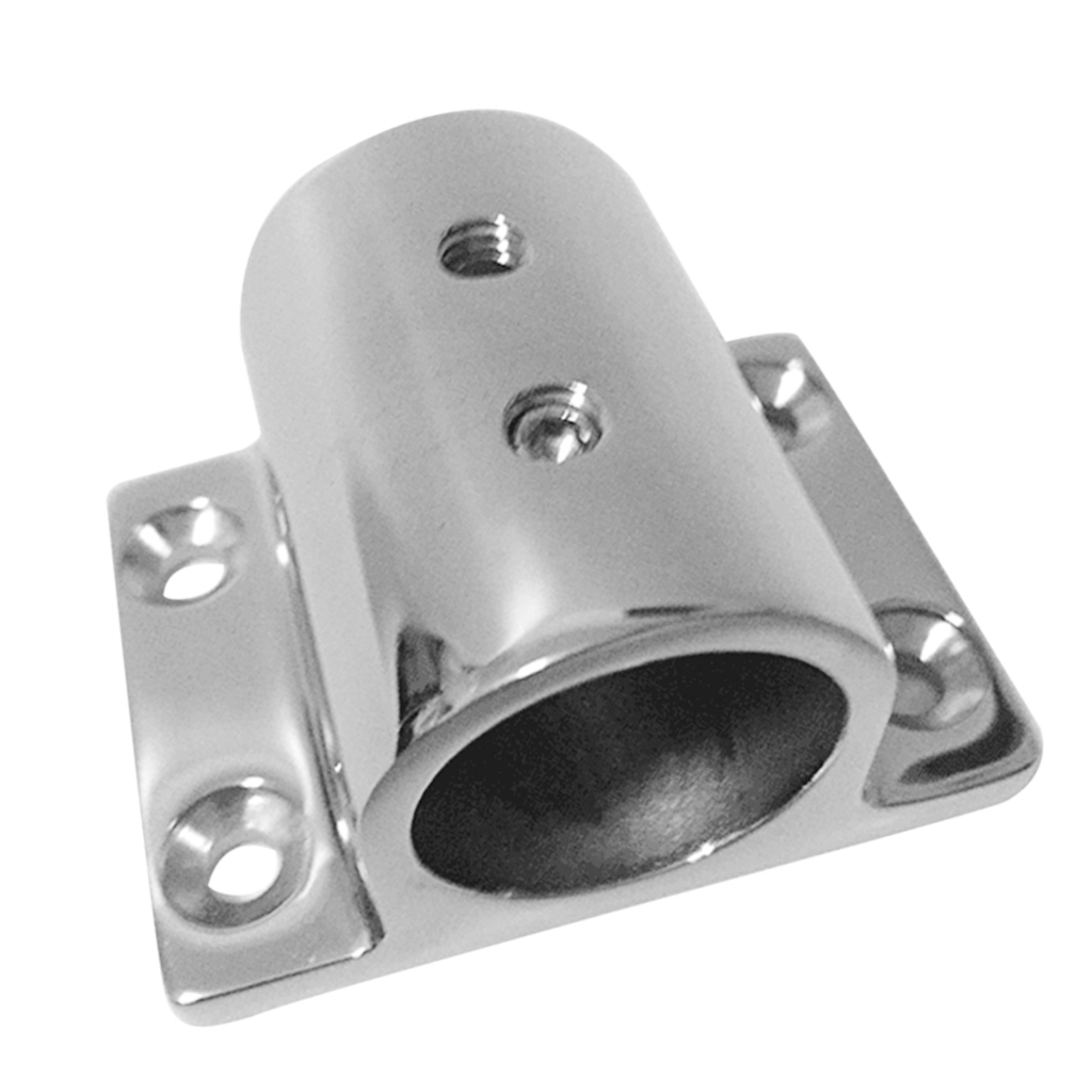 Barandilla para barco, Base Rectangular de acero inoxidable 7/8, 90 grados, 316 pulgadas