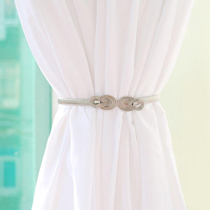 Metall Vorhang Clip Tieback Schnalle Clips Vorhang Halter Goldene Silber Farbe Blätter Bogen Elch Schnalle Krawatte Zurück Vorhang Zubehör: silver 10