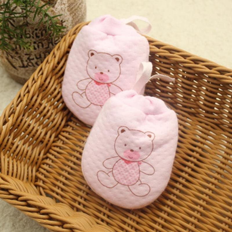 Baby Drawstring Cotton Gloves Winter 12 Months Newborn Anti-scratch Soft Face Warm Rope Thicken Gloves Adjustable Infant G7W8